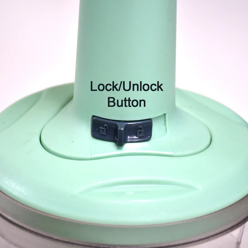 2in1 Push Chopper 800ml Stainless Steel Blade Quick Powerful Manual Hand Held Food Chopper To Chop Cut Fruits Vegetables Herbs Onions For Salsa Salad